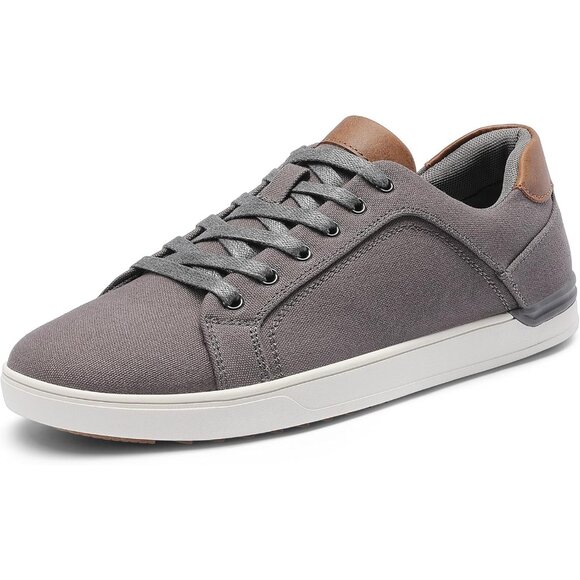Bruno Marc Men's Grey Stylish Sneakers Canvas  Casual Comfort Walking Shoes - Picture 1 of 9